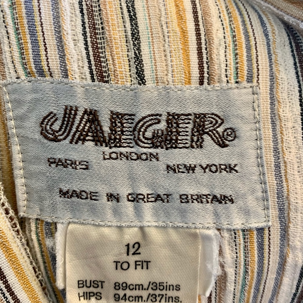 Vintage striped Jaeger blazer tie 12 70s 80s - Picture 5 of 5